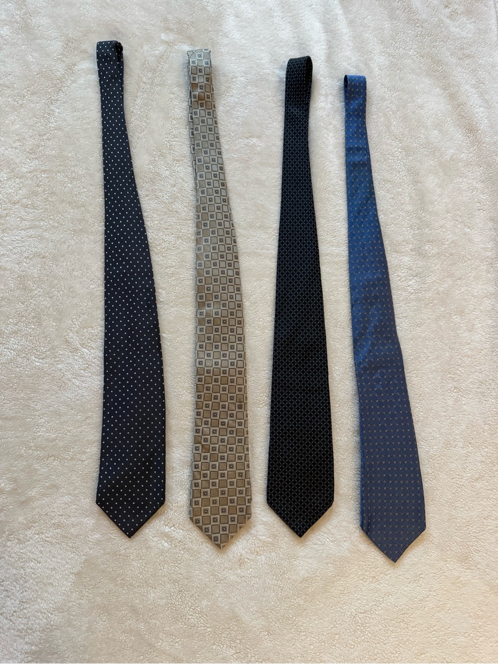 Daniel Cremieux Men's Tie Set in Black, Gray, Black, and Blue